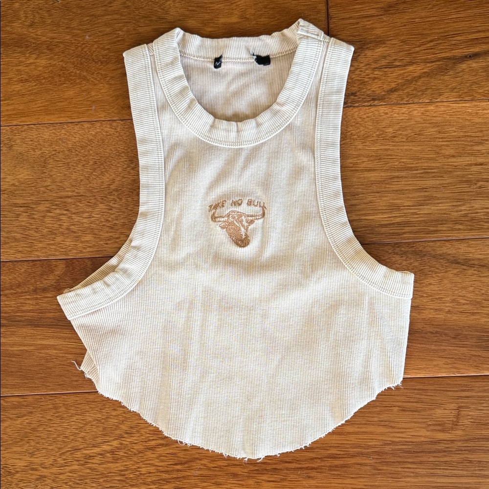 Forever 21 Cream Muscle Tee